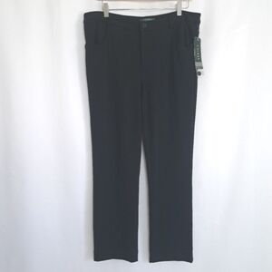 Lauren Ralph Lauren Black Knit Straight Leg Pants NWT